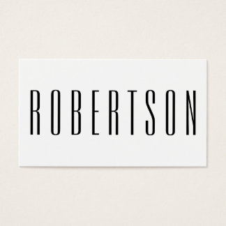 Minimalist black and white modern business card