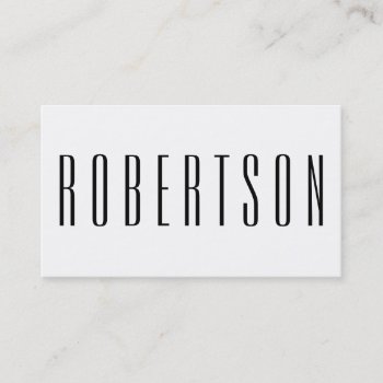 Minimalist Black And White Modern Business Card by TheBusinesscardShop at Zazzle