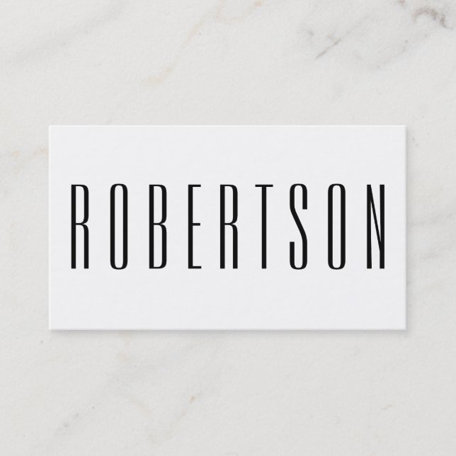 Minimalist black and white modern business card (Front)