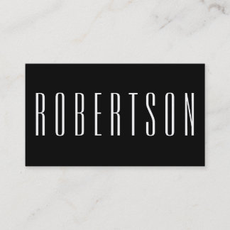 Minimalist black and white modern business card