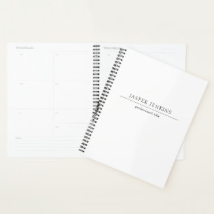 Minimalist Black and White Modern Planner