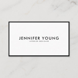 Minimalist black and white modern professional business card