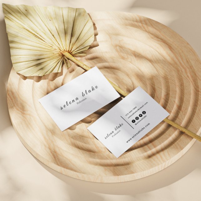 Minimalist Black and White | Modern Professional  Business Card (Creator Uploaded)