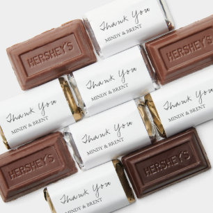 Minimalist Black and White Modern Wedding Hershey's Miniatures
