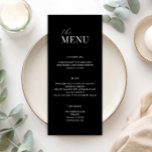 Minimalist Black and White Modern Wedding Menu<br><div class="desc">Modern wedding menu with minimalist typography design in black and white color.</div>