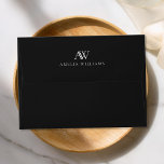 Minimalist Black and White Monogram Envelope<br><div class="desc">Create your own personalized envelopes with minimalist monogram initials in black and white color.</div>