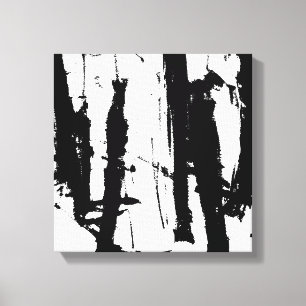 Minimalist Black and White Painting Canvas Print