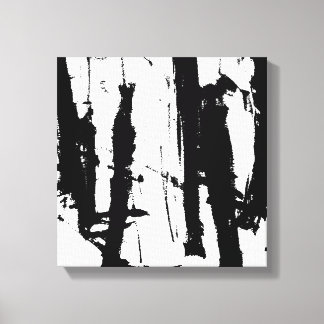 Minimalist Black and White Painting Canvas Print