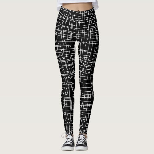 Minimalist Black and white pattern Leggings