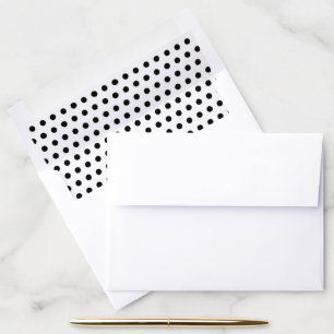 Minimalist Black and White Pattern Small Polka Dot Envelope Liner