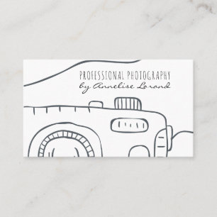 Minimalist black and white photographer artist business card