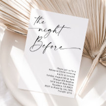 Minimalist Black and White Rehearsal Dinner