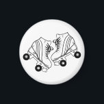 Minimalist Black And White Roller Skates Drawing  Magnet<br><div class="desc">Minimalist Black And White Roller Skates Drawing. Two quads roller skate illustration in black and white. Simple aesthetic roller skating,  roller skates black and white modern illustration.</div>