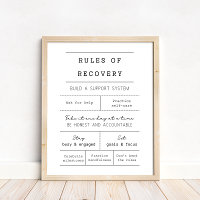 Minimalist Black And White  Rules Of Sobriety