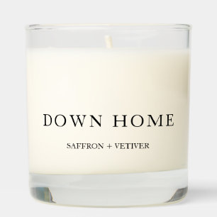 Minimalist Black and white Scented Candle