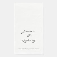 Minimalist Black and White Script Wedding Custom