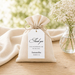 Minimalist Black and White Thank You Gift Tags