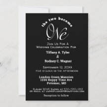 Minimalist Black and White The One Wedding