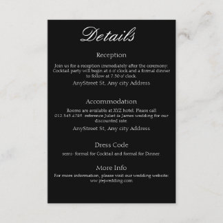 Minimalist Black and White timeless Enclosure Card