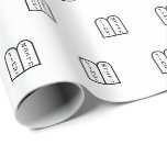 Minimalist black and white Torah pattern Hanukkah Wrapping Paper<br><div class="desc">Minimalist black and white Torah pattern simple elegant Hanukkah gift Wrapping Paper.
Black torah pattern on white background.

This wrapping paper is great for Hanukkah,  Chanukah,  bar mitzvah,  bat mitzvah,  Shabbat and Jewish Holidays.</div>