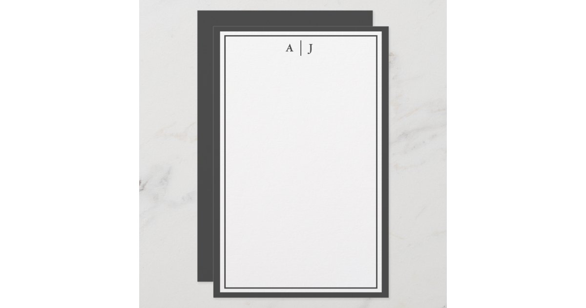 Elegant Raw Linen Minimalistic Stationery, Zazzle