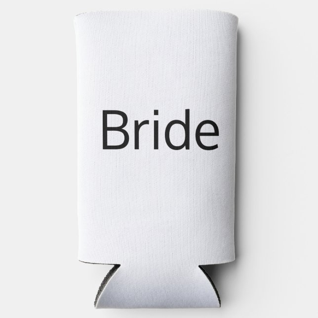 Minimalist Black and White Wedding Favors Seltzer Can Cooler (Front)