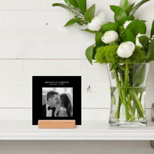 Minimalist Black and White Wedding Memory Gift Holder