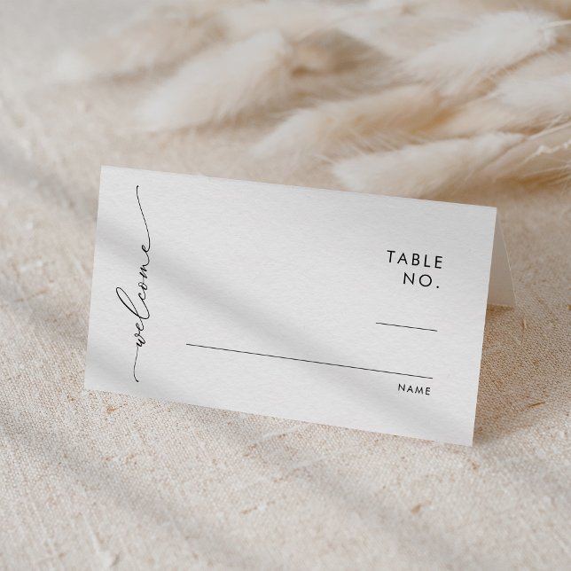 Minimalist Black and White Wedding Place Cards (Creator Uploaded)