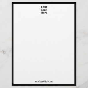 Minimalist Black and White Your Logo Here Letterhead