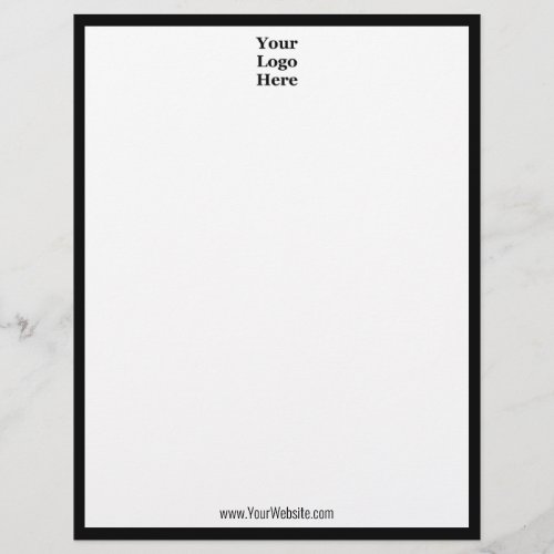 Minimalist Black and White Your Logo Here Letterhead