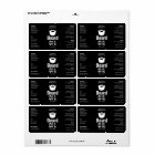 Minimalist Black Beard Oil Dropper Bottle Label