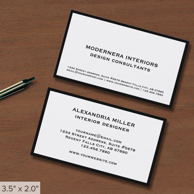 Minimalist Black Border Business Card (Creator Uploaded)
