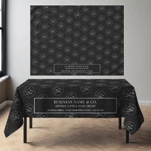Minimalist Black Business Logo Company Trade Show Tablecloth