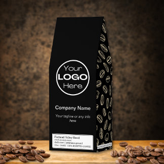 Minimalist Black Business Logo Corporate Gifts Roasted Coffee