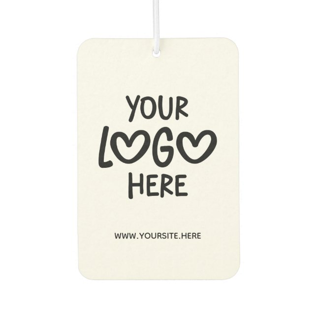 Minimalist Black Business Logo Site Photo Air Freshener (Front)