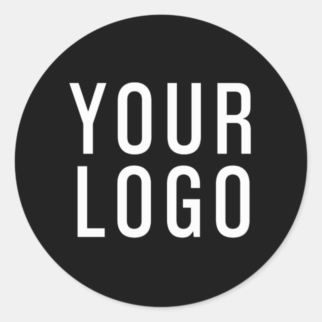 Minimalist Black Business Logo Sticker (Front)