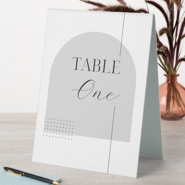 Minimalist Black Calligraphy Custom Table Numbers  Table Tent (In SItu (Table))