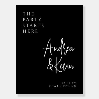 Minimalist Black Calligraphy Wedding Welcome Sign Zazzle