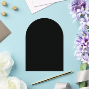 Minimalist Black Cat Silhouette Acrylic Invitations