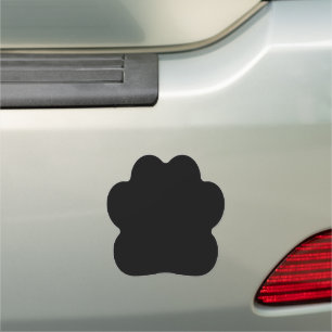 Minimalist Black Cat Silhouette  Car Magnet