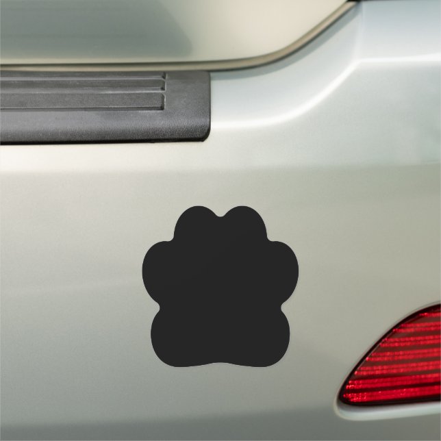 Minimalist Black Cat Silhouette  Car Magnet (In Situ)