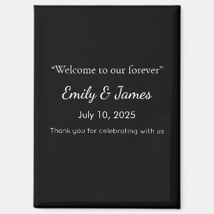 Minimalist Black Cat Silhouette  Magnet
