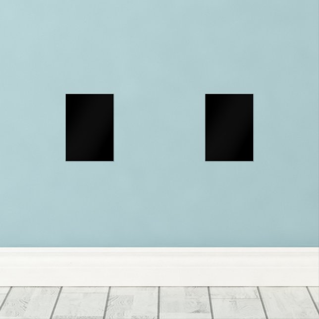 Minimalist Black Cat Silhouette  Wall Art Sets (Wood Floor)