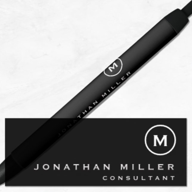 Minimalist Black Classic Monogram Pen (Creator Uploaded)