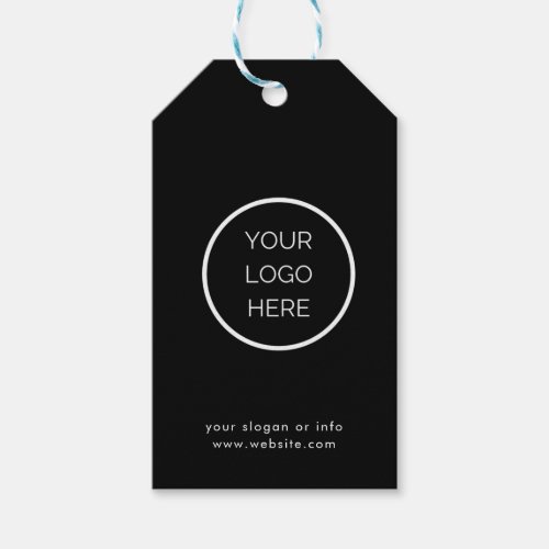 Minimalist Black Corporate Clothing Hang Tag with