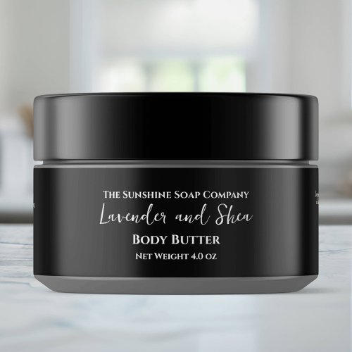 Minimalist Black Cosmetics Jar Label