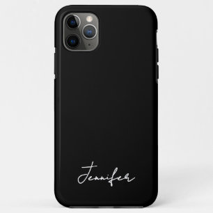 Minimalist Black Custom Name Signature Script iPhone 11 Pro Max Case