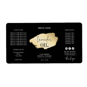 Minimalist Black Dropper Bottle Product Labels