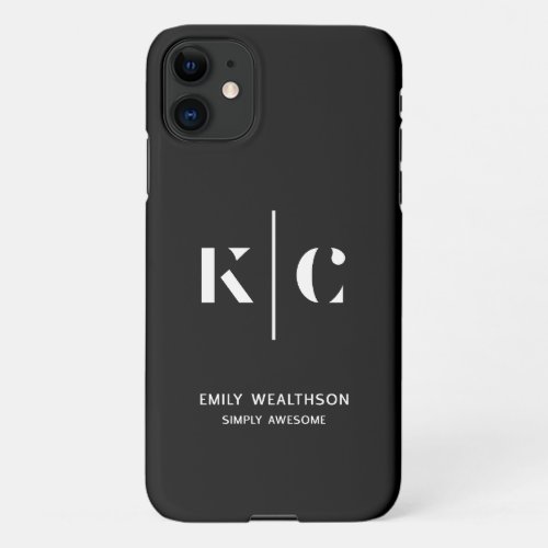 minimalist black editable iPhone  iPad case