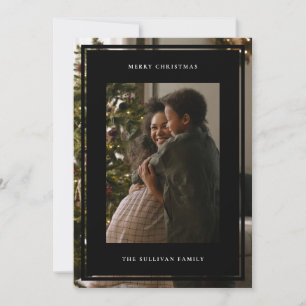 Minimalist Black Frame Photo Holiday Card